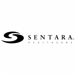 Sentara logo black and white