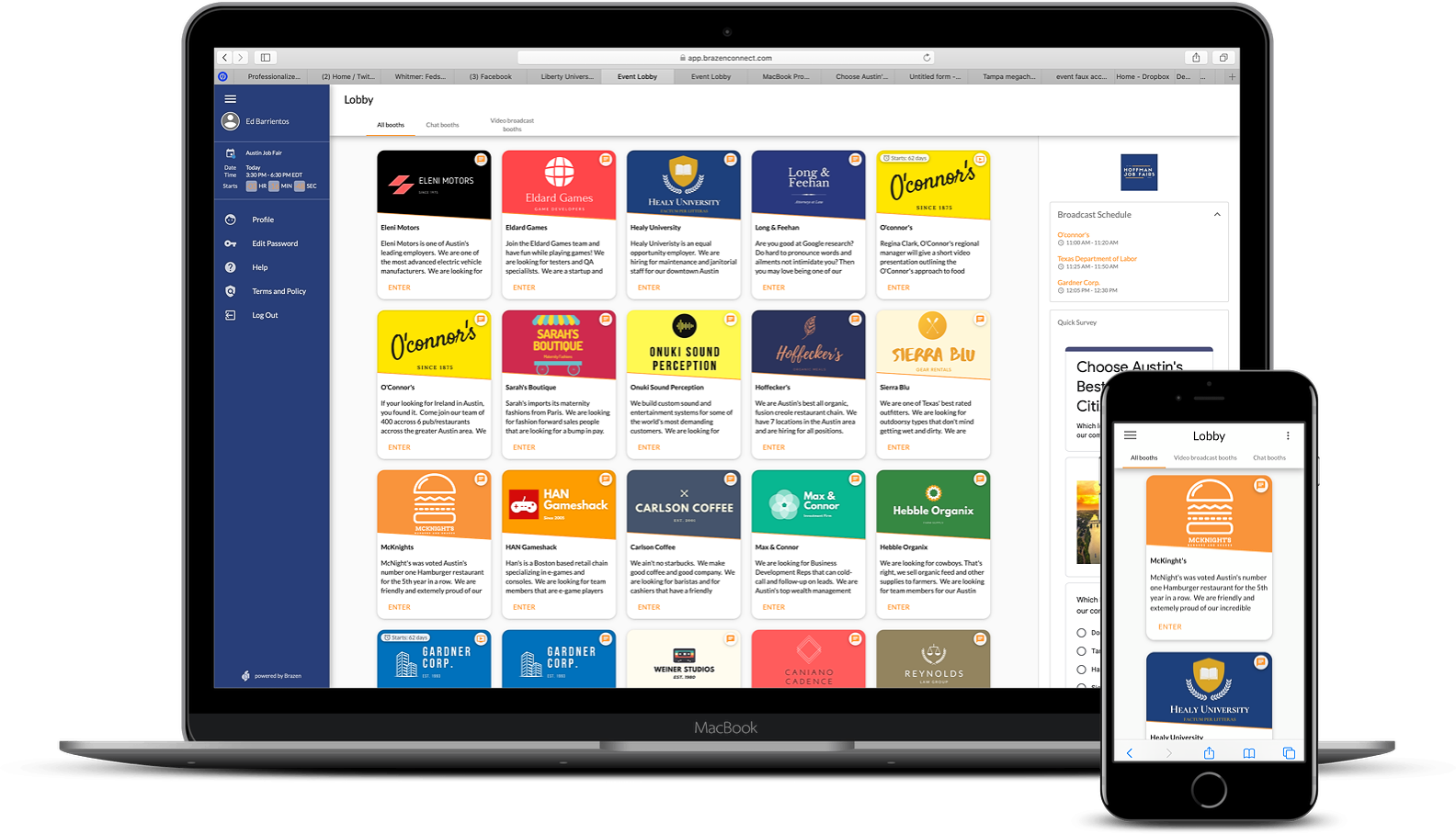 Expo Lobby desktop and mobile lobby