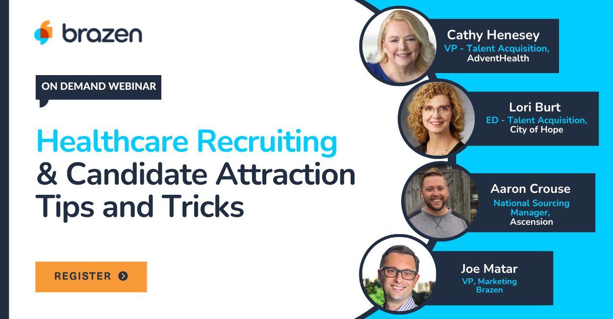 Watch the healthcare recruiting and candidate attraction tips and trick webinar now