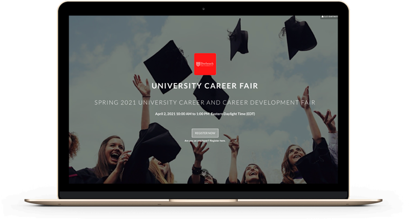 Customizable landing page for school career fair with device