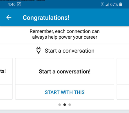 LinkedIn Start a Conversation